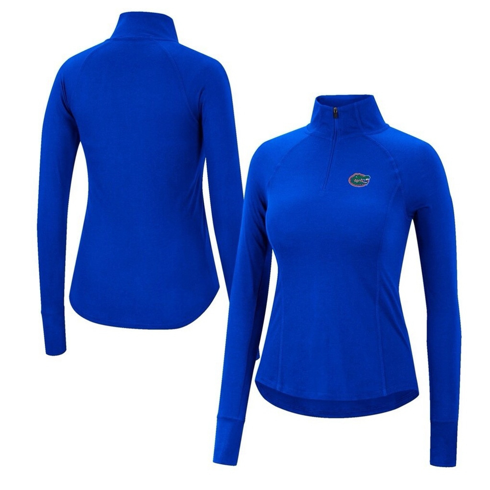 Florida Gators Pullover Womens Large 1/4 Zip Blue Football‎ Colosseum Casual